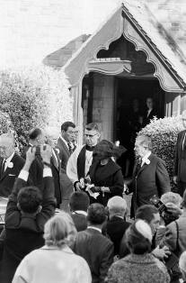 Clark Gable's funeral. Kay in black veil.