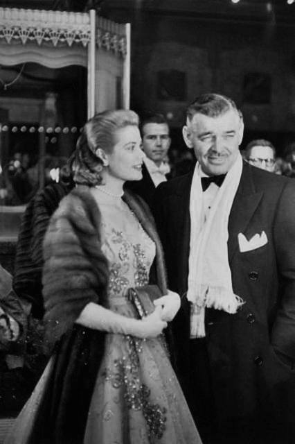 Grace Kelly and Clark Gable at the 1954 Academy Awards