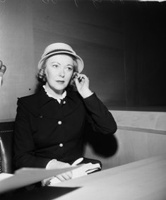 Sylvia Ashley at the divorce hearing